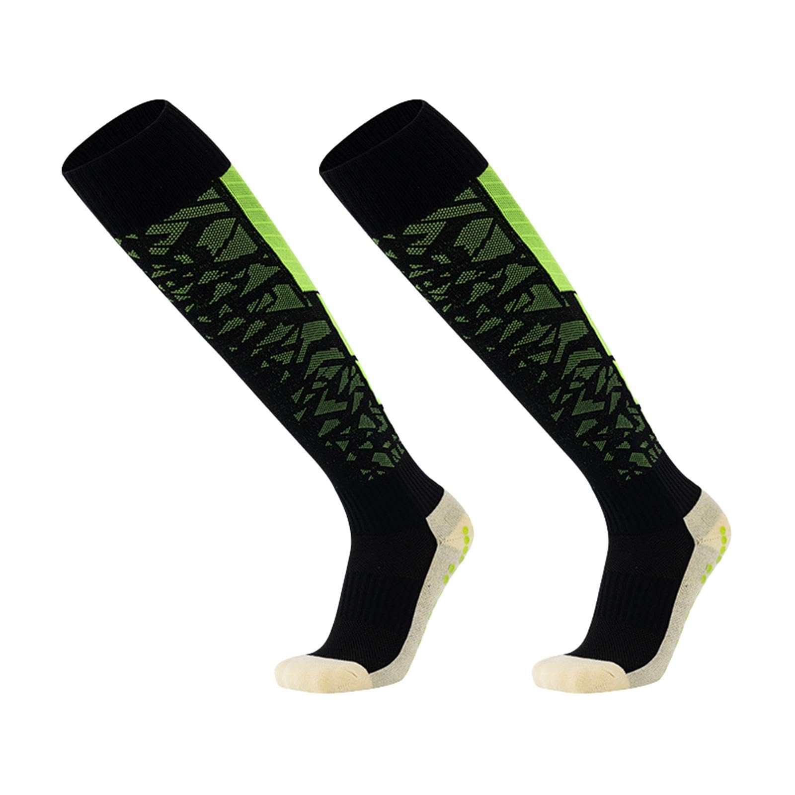 Soccer Sock Knee High Long Tube Socks Unisex Football Athletic Socks Black And Green | Mens Clothing | Socks-image-30