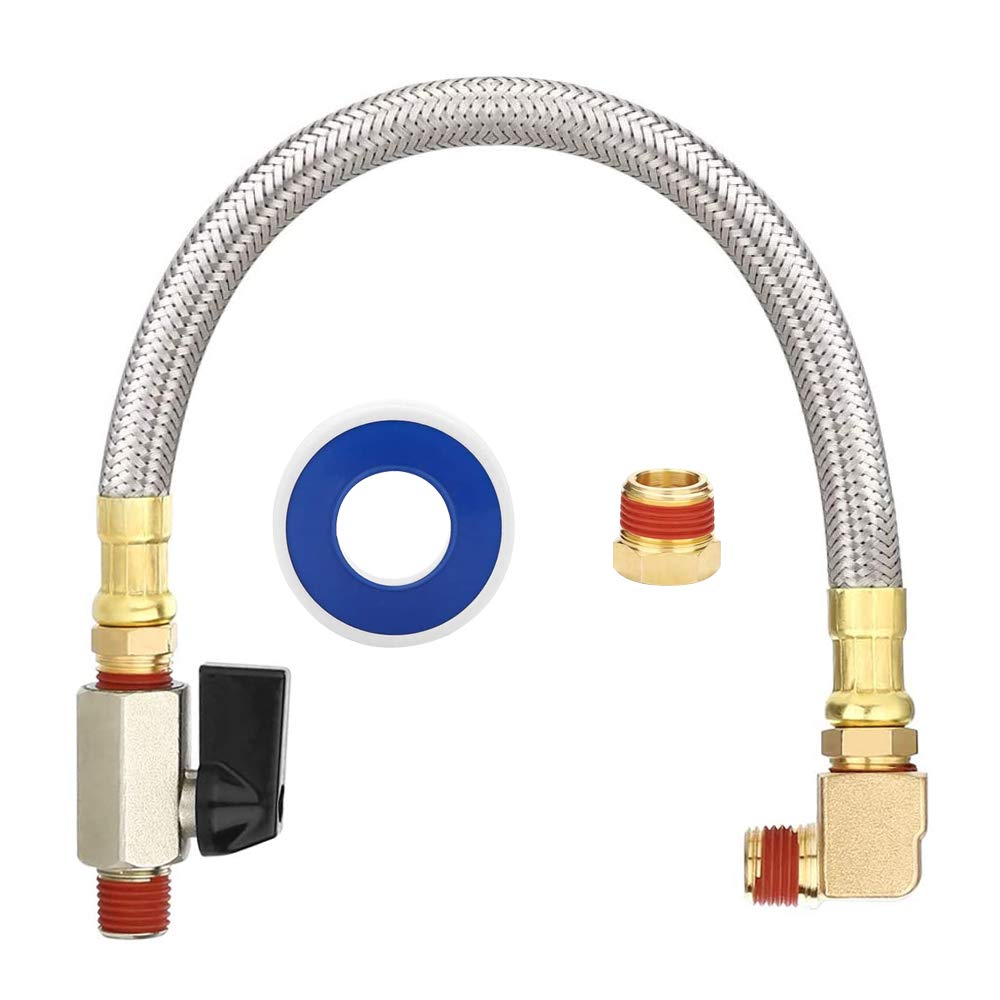 Buy FUNTECK Extended Tank Drain Valve Assembly Kit for Air Compressor with 1/4 or 3/8 inch NPT