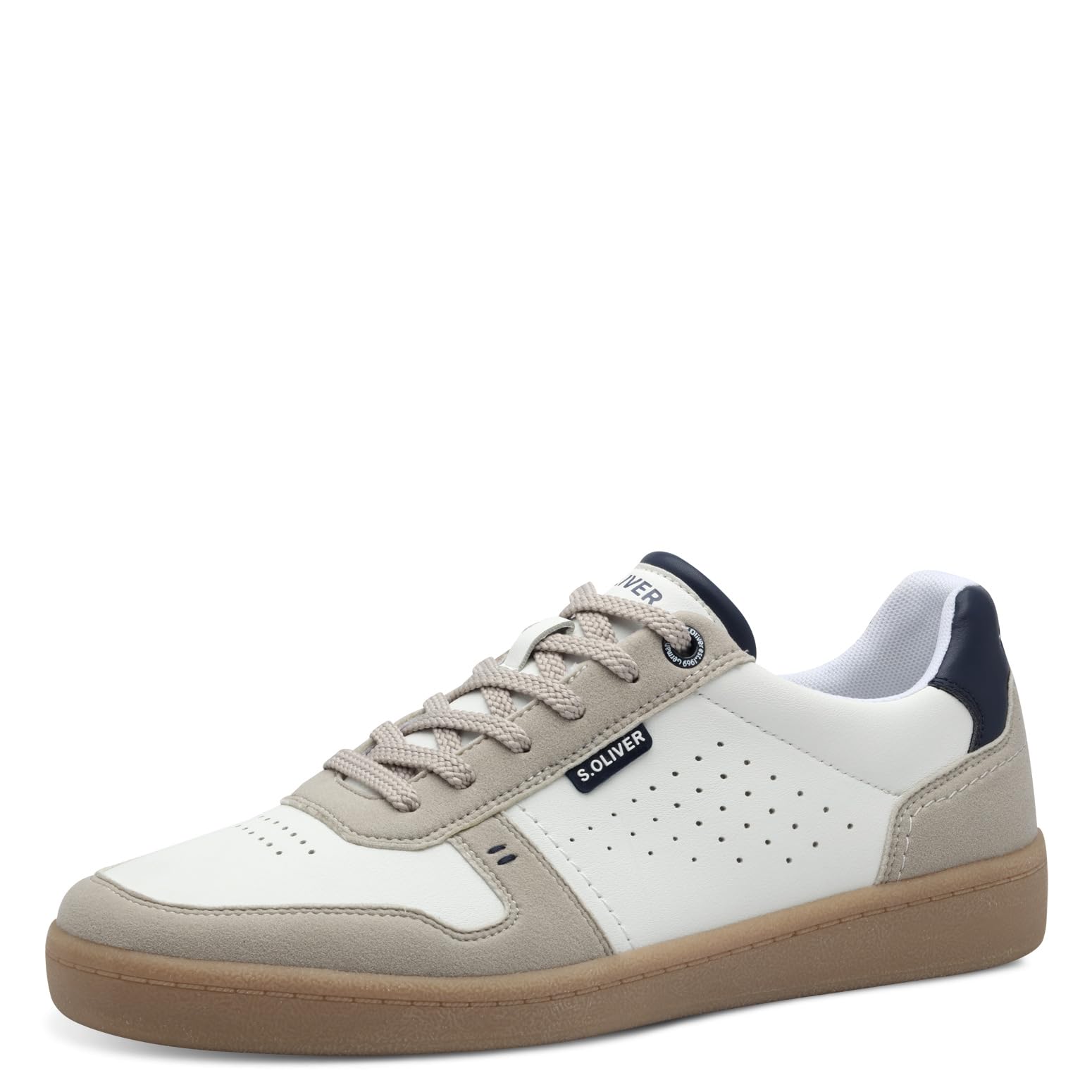 s.Oliver Men's Low 5-13654-44 Trainers, White, 41 EU, White, 7 UK
