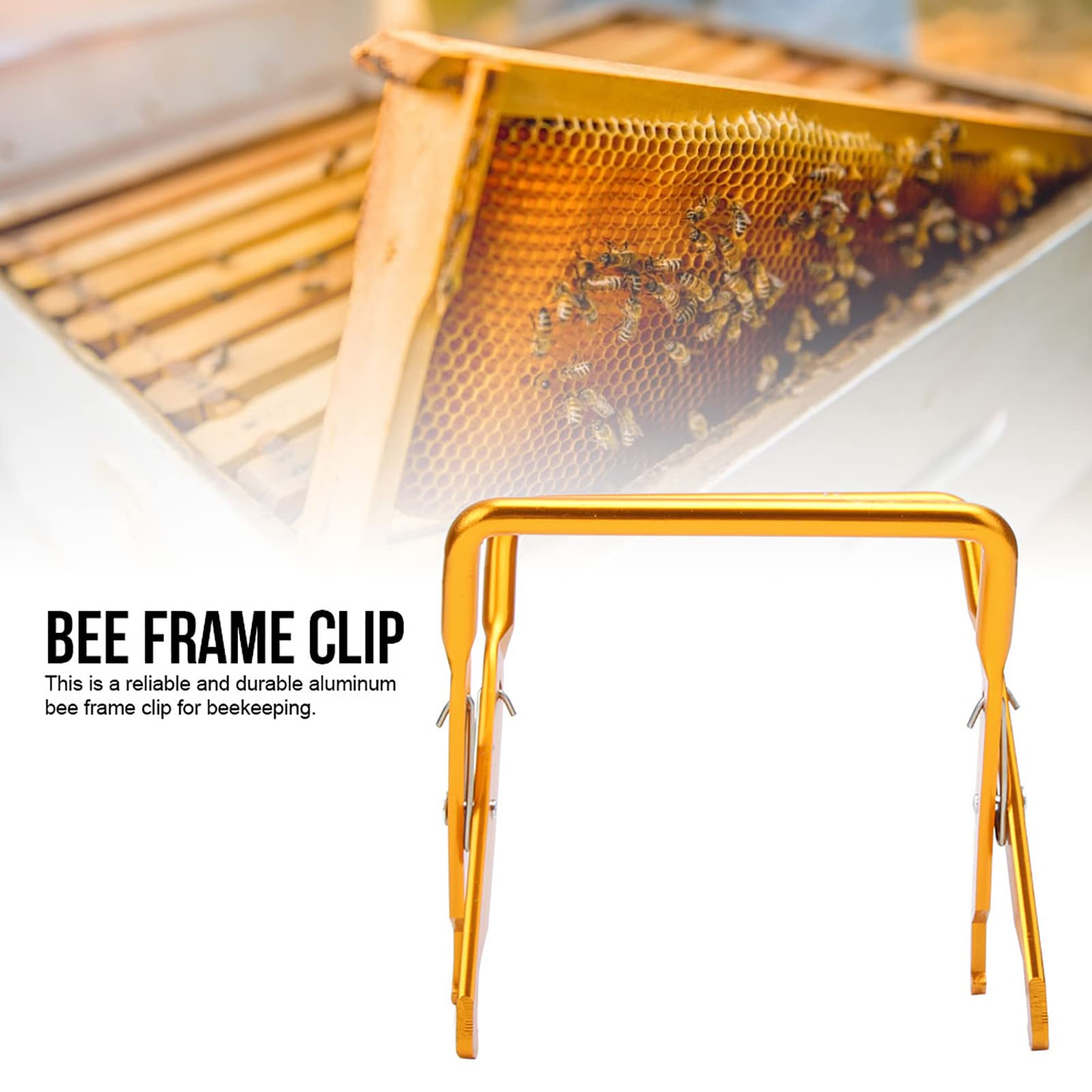 Beehive Frame Clamp Aluminum Equipment, Stainless Steel Grabbing Tool Lifting Beekeeping Tools Beehive Frame Holder Gripping Tool Portable Bee Frame Clamp Equipment for Beehives