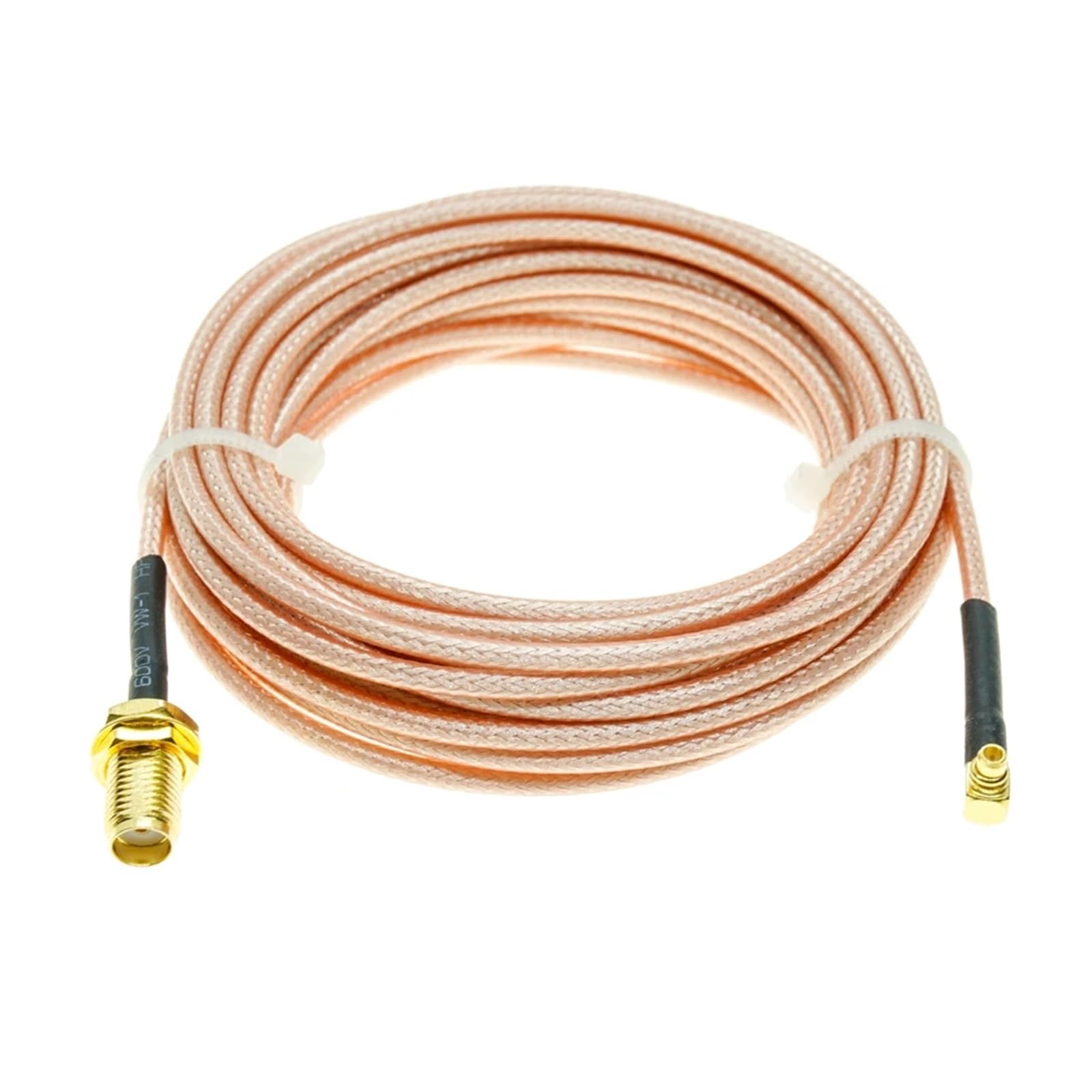 LIHUA RG316 MMCX męski kąt prosty do SMA żeński grodziowy koncentryczny kabel przedłużający R/F (6 m)