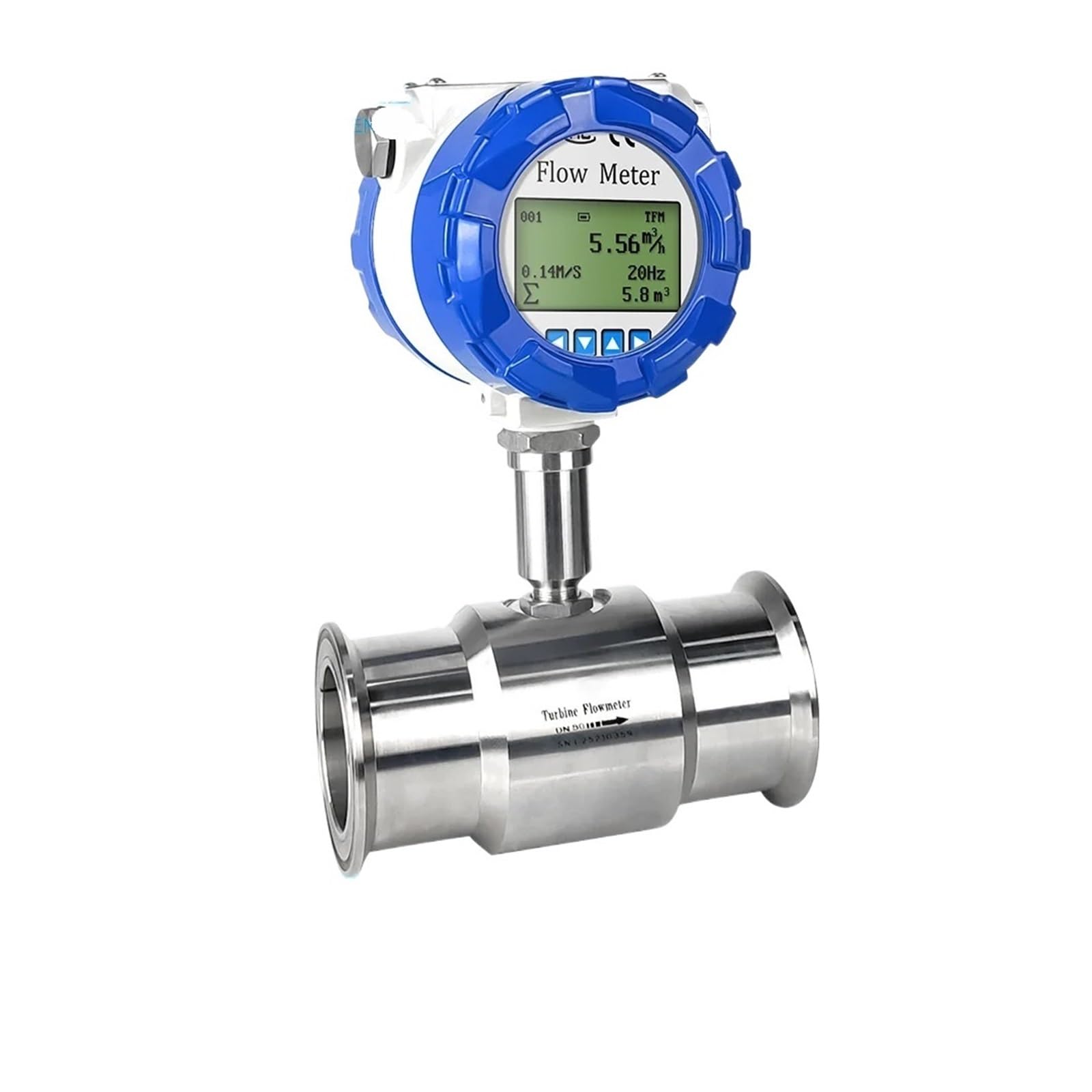 BALYDLUL Oil Flow Meter Water Measurement Turbine Flowmeter Digital(DN4 (SS316L))