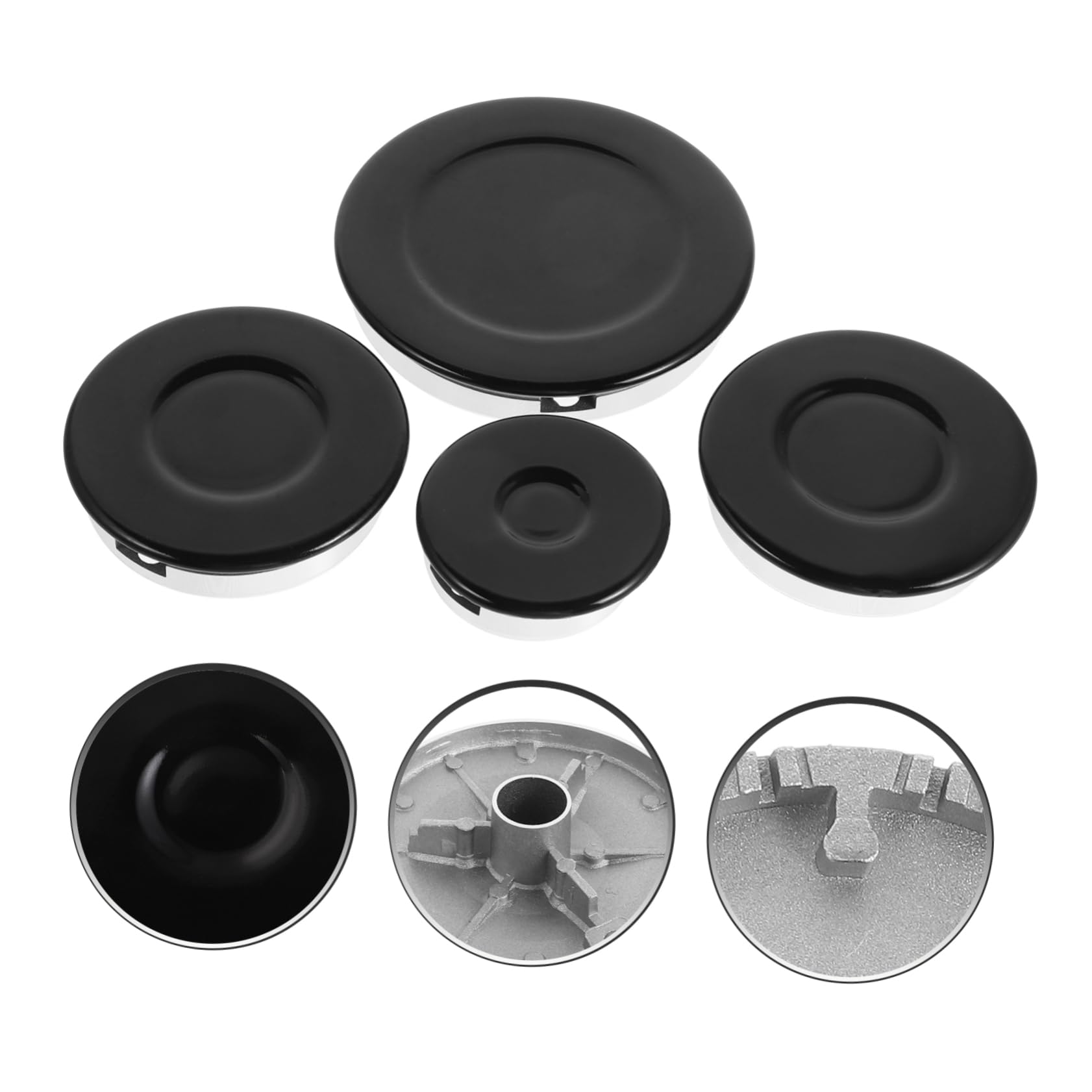 GALPADA Set Copri Bruciatori Per a Gas Accensione Avanzata e Sicurezza Migliorata Coprifiamma in Alluminio Compatibile Cottura Elettrici Bruciatore Accessori Da