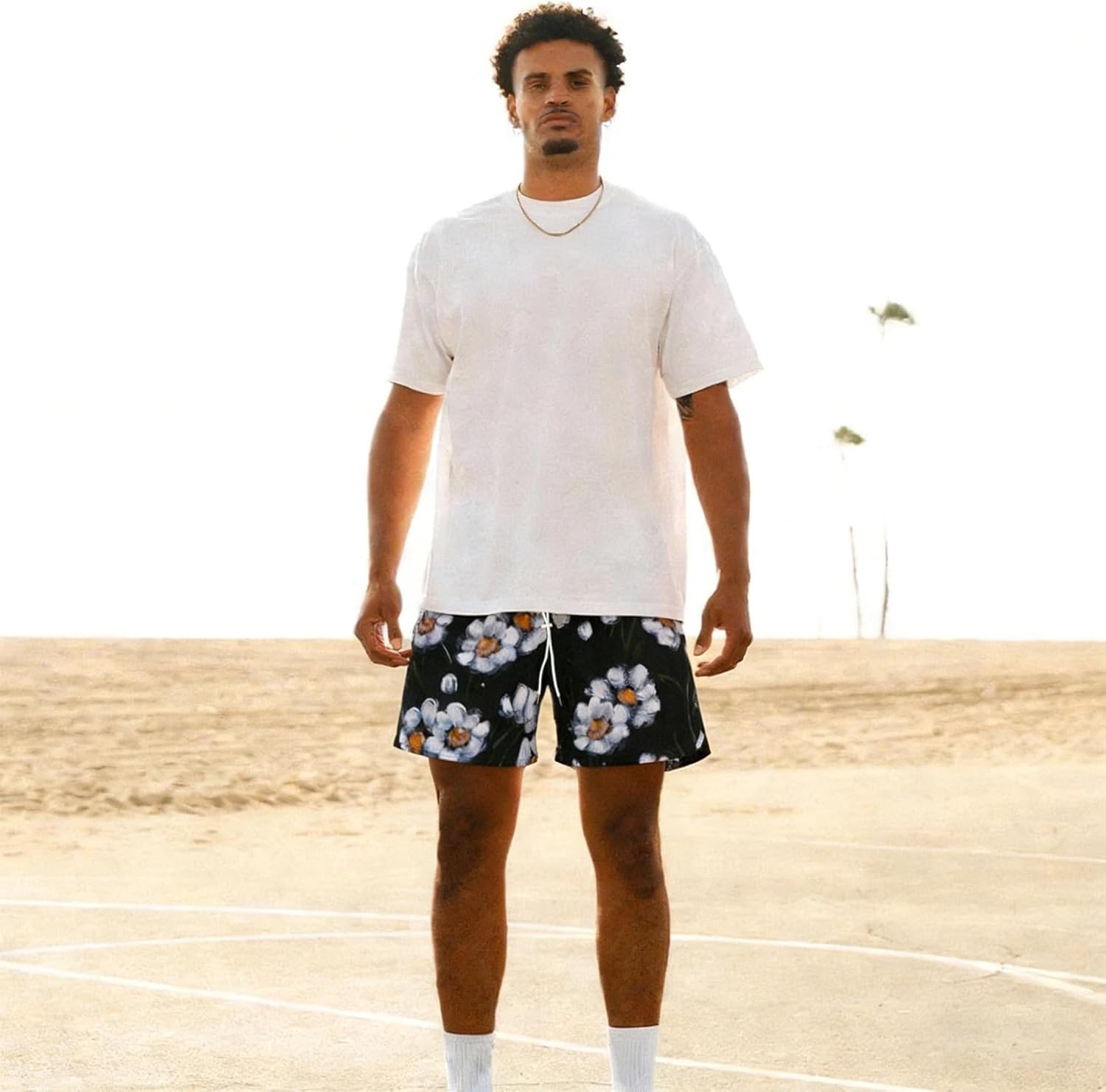 MECH-ENG Men's Graphic Print Shorts Boho Lightweight Athletic Running Workout Mesh Beach Summer Shorts - Image 4