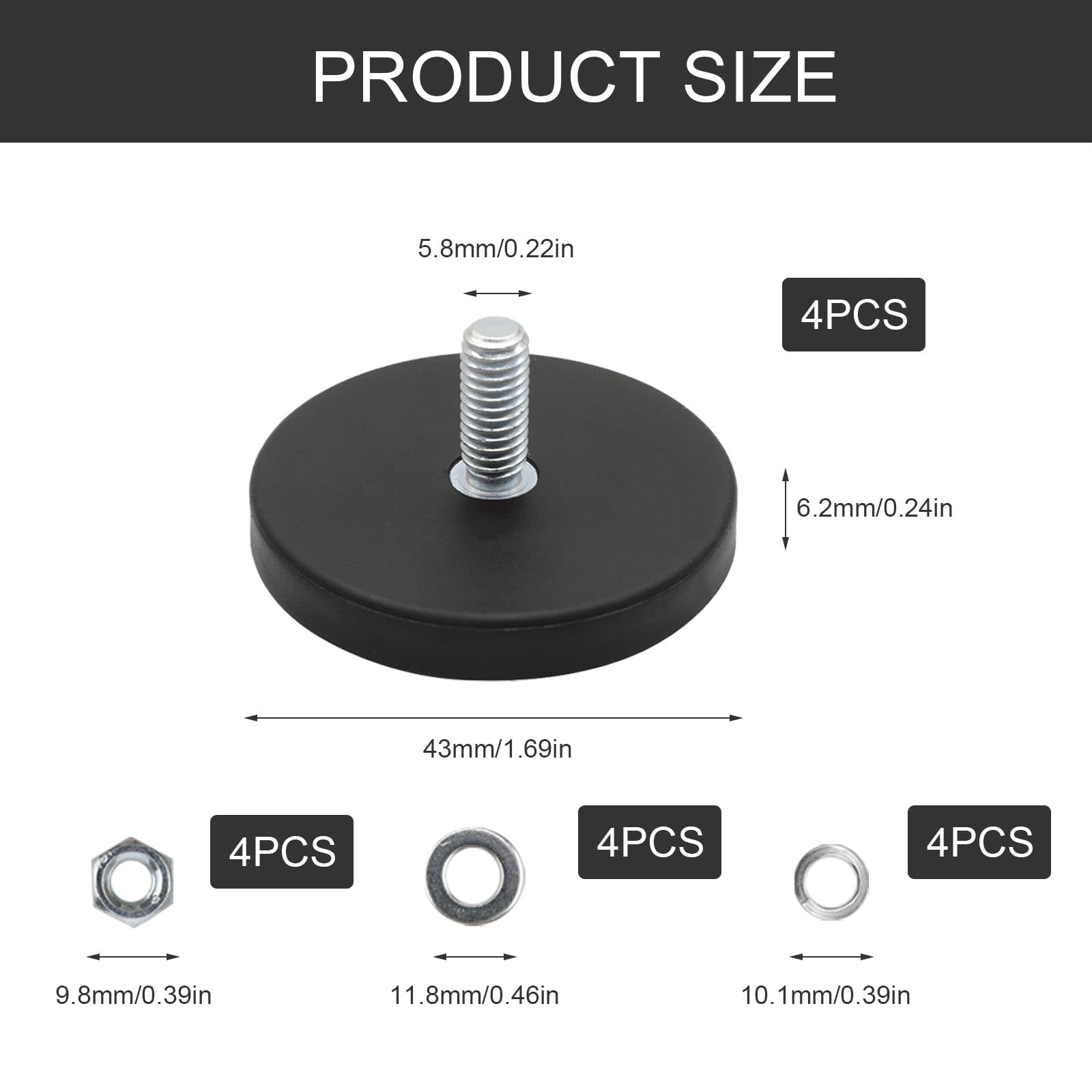 N50 Magnete al Neodimio 20 mm Disco X 2 con Foro per Ve - Cina Magneti, magnet