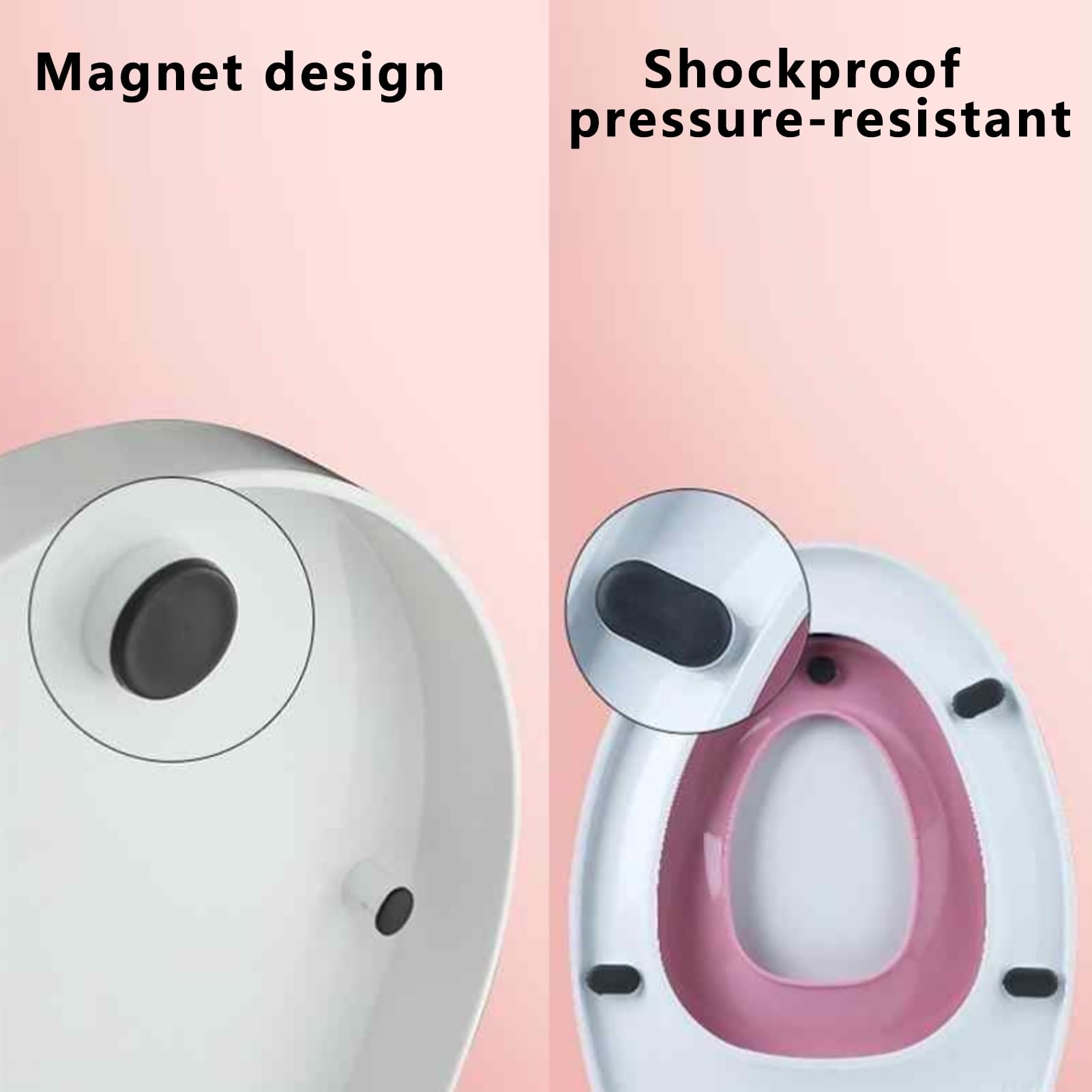 Funda alargada para asiento de inodoro 2 en 1, asiento de inodoro grueso con liberación rápida y fácil, duradera para uso comercial de baño familiar (blanco UType)