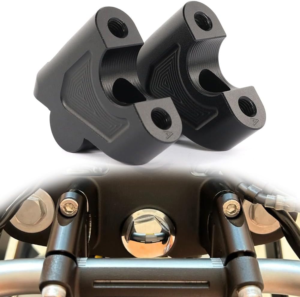 REARACE Motorcycle Handlebar Risers, 7/8" 22mm Offset
