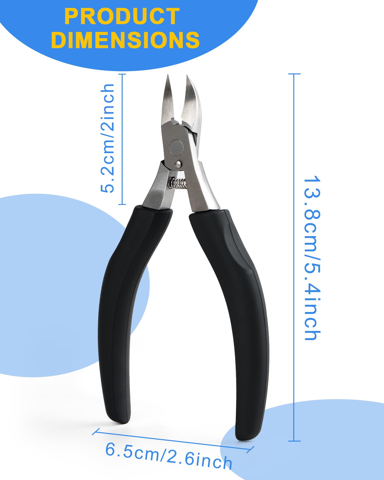 Pince à Ongles, Professionnel Pince de Precision, Acier Inoxydable Coupe Ongle, Poignée Antidérapante, Orteils Ciseaux Ongles de Pied, pour Ongles Incarnés ou Épai