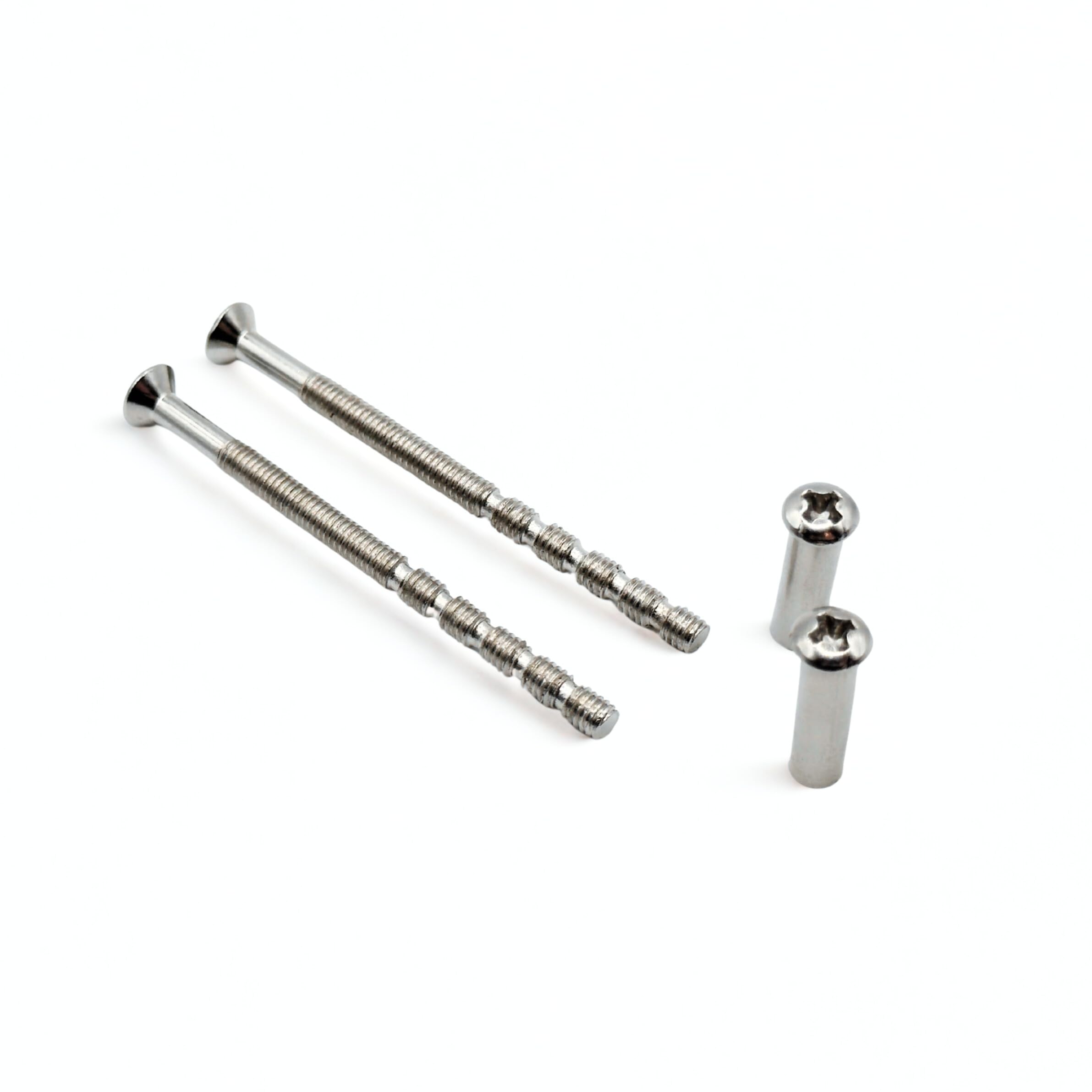 M3 M4 Door Handle Screw Connecting Bolts with Sleeves for Door Handles, Roses, Knobs and Escutcheons (10, M4 Chrome)