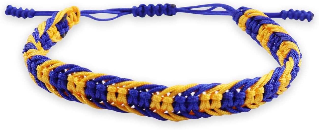 2 PCS Country Flag Color Tibetan Wrist Wrap Bracelet,USA Style Rope Bracelet and Bangles for Women Men,String Thread Bracelets