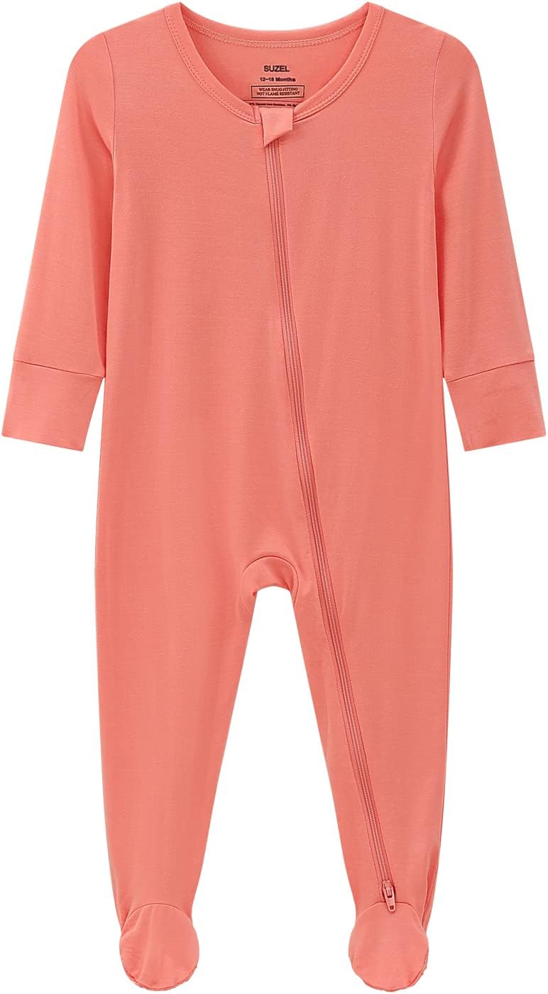 Baby Footed Pajamas - Baby Infant Boys Girls One Piece Romper - Sleep 'N Play PJ - Viscose from Bamboo - Image 2