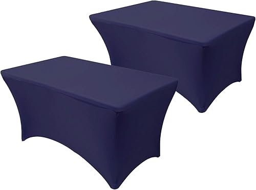 Miniatura 103 de YOUR CHAIR COVERS - Paquete de 2 manteles de mesa elásticos de elastano para mesas rectangulares de 6 pies, 72 pulgadas de largo x 30 pulgadas