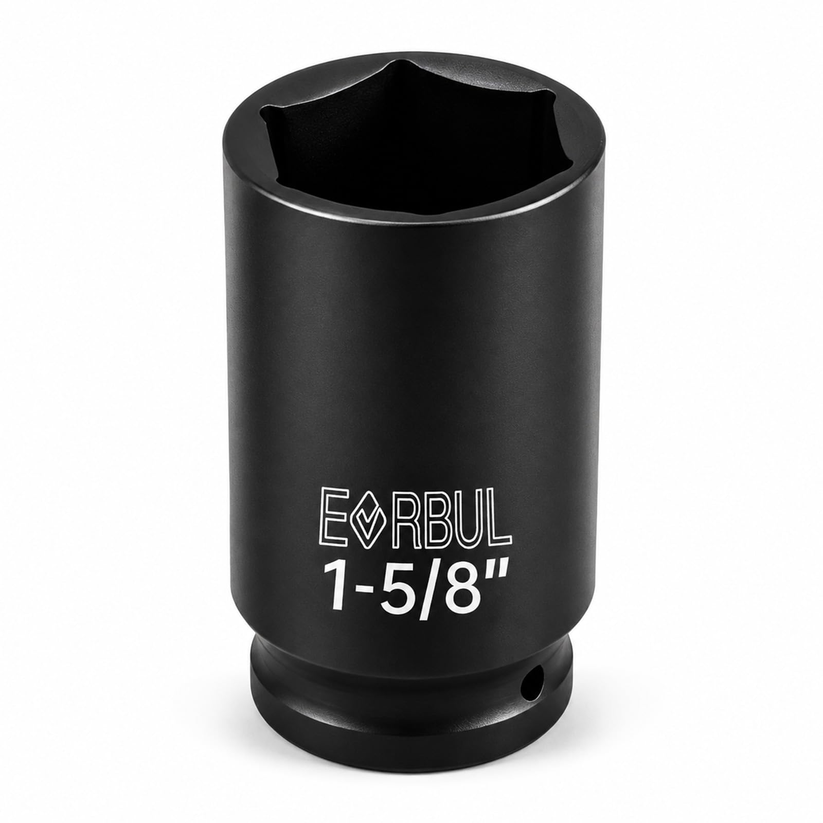 EVRBUL 1/2" Drive 1-5/8’’ Extra Deep Impact Socket Heavy Duty 6 Point Design Heat-Treated for Automotive Truck and Heavy Equipment Repair