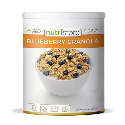 Nutristore Granola de arándanos liofilizada  Supervivencia de emergencia para almacenamiento de alimentos a granel  Perfecto para comidas rápidas