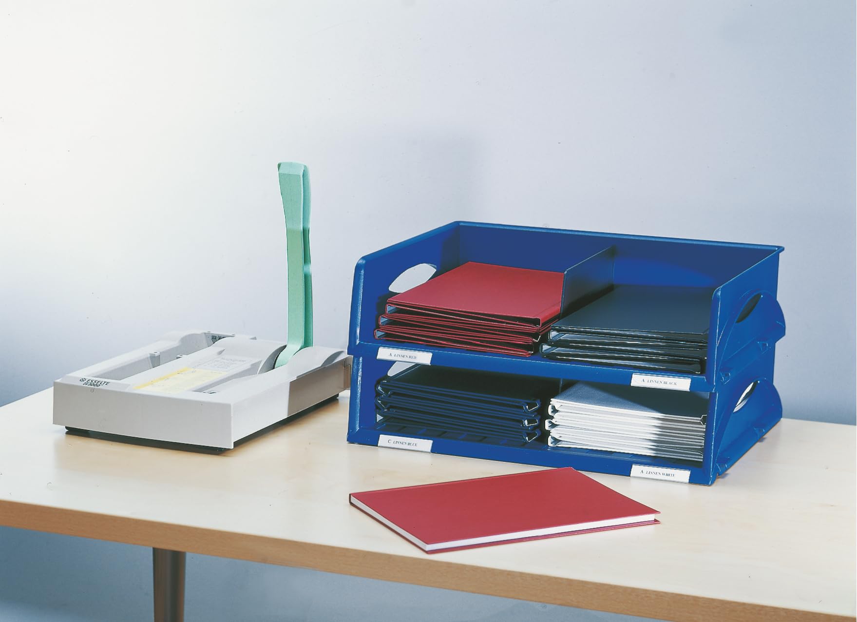 Leitz Ablagekorb Querformat A3, 6er Pack, Ideales Sortier- und Ablagesystem für Poststellen und Kopierräume, Blau, Sorty, 52320035