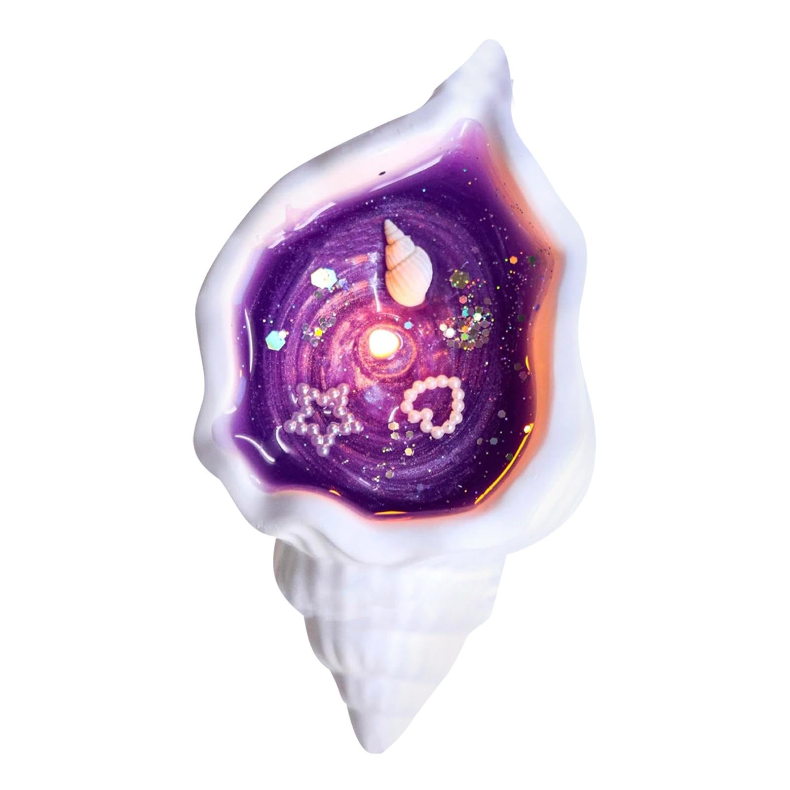 Tuxxjzm Handmade Conch Scented Candle - Sea Shell Aromatherapy Soy Wax Candle with Long Burn Time - Sandalwood