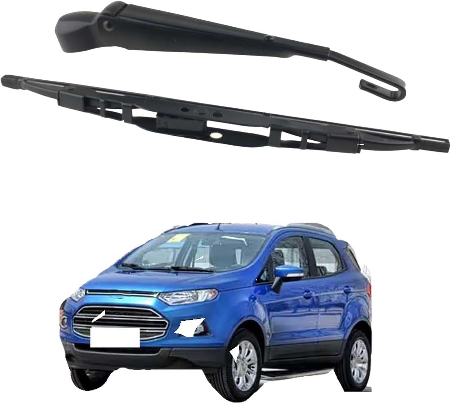 Rear Wiper Blade and Arm Set for Ford Ecosport 2013-2017 OE: CN15-17C403-BB/CN15 17C403 BB/CN1517C403BB, Rear Windshield Wiper Assembly Replacement