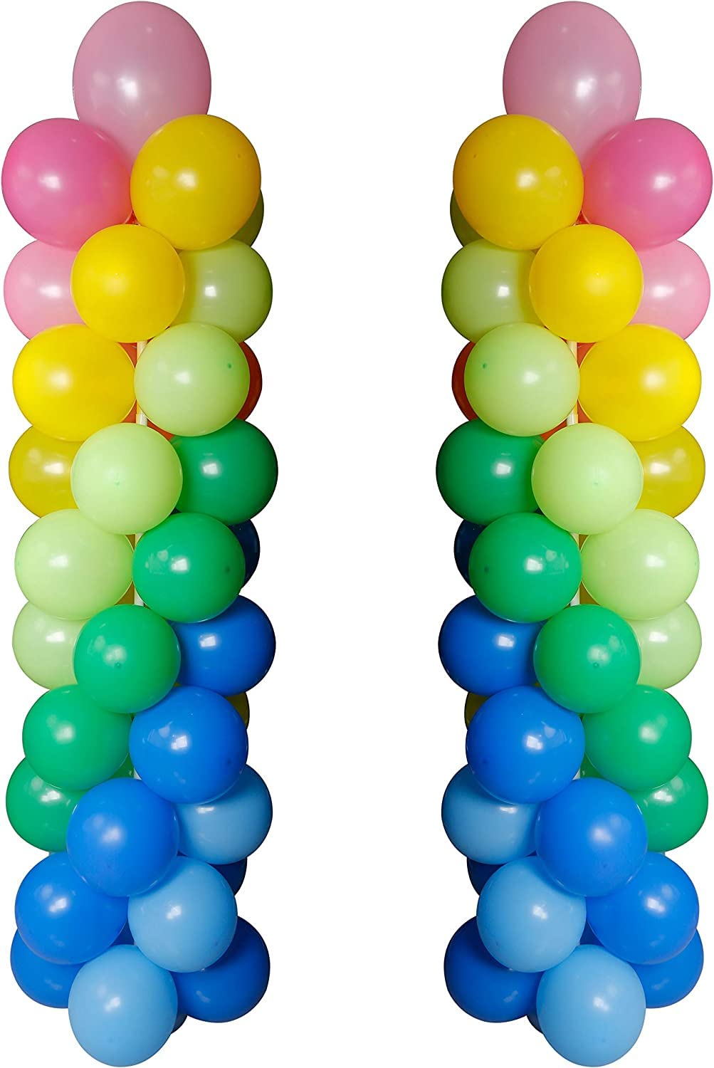 JC HUMMINGBIRDJCHB 8 Feet Balloon Column Kit, Set of 2, Balloon Tower Assembly Kit for Wedding Birthday Graduation Party Event Supplies Decoration