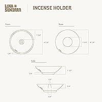 Vista 2 de Luna Sundara Exquisito soporte de incienso hecho a mano: ideal para varillas de incienso y quemadores hechos a mano en chulucanas, Perú por Rojo