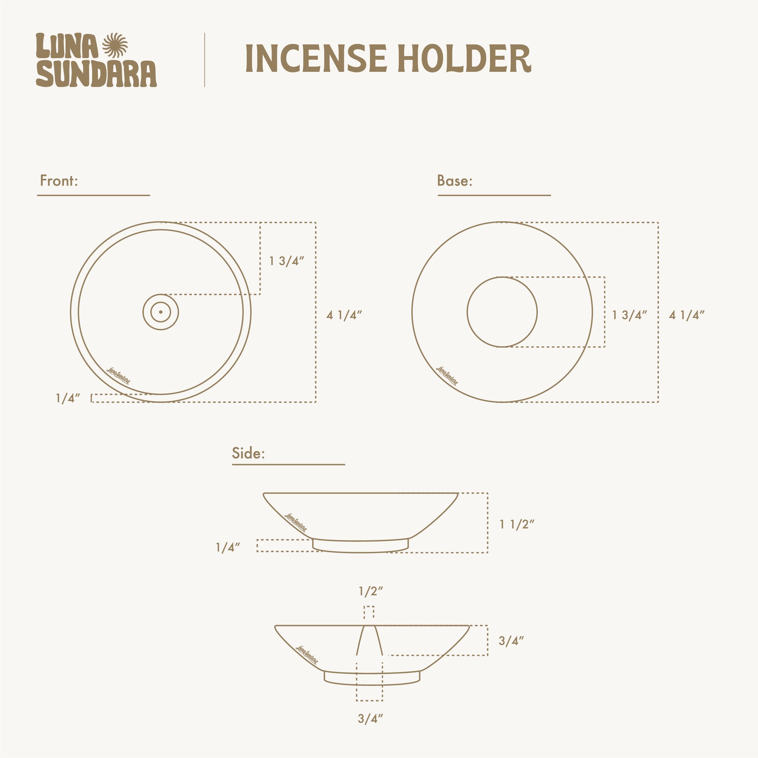 Amazon.co.jp: ルナスンダラ (Luna Sundara) Incense Holder イン 
