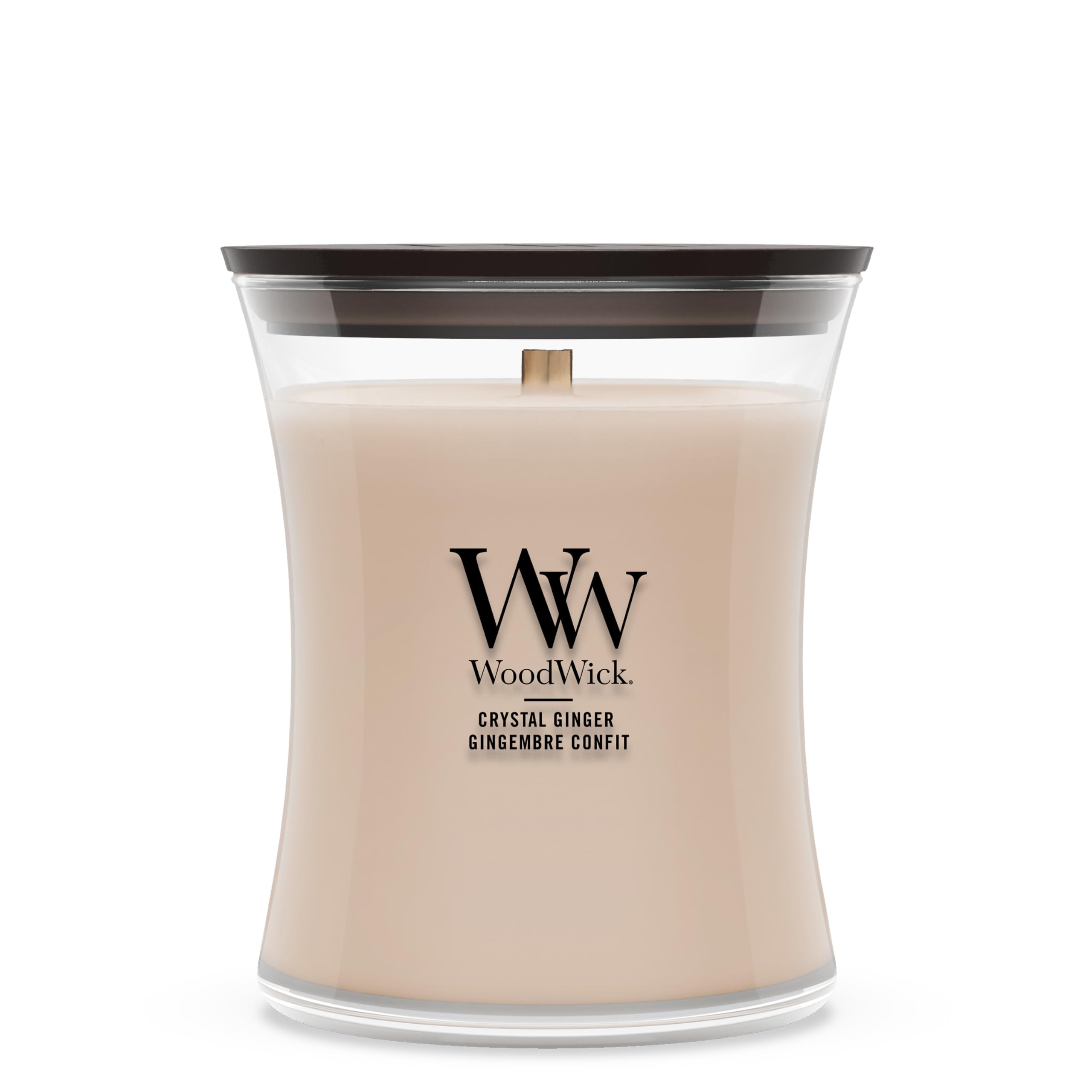 WoodWick Ellipse Scented Candle | Crystal Ginger | with Crackling Wick | Burn Time: Up to 50 Hours
