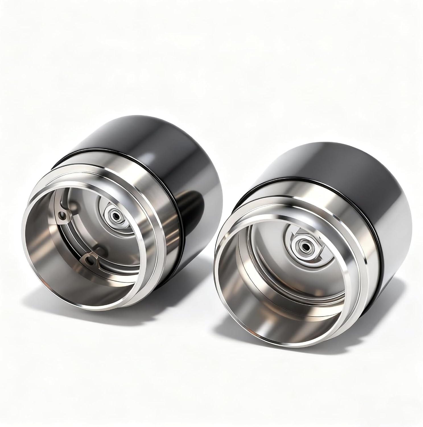 Yosoo Health Gear 2 Pcs Trailer Bearing, 1.781 Inches Diameter Stainless Steel Boat Wheel Center Dust Cover Hub Protector with Protective Bras Rubber Caps Covers Replacement for Partner Bra