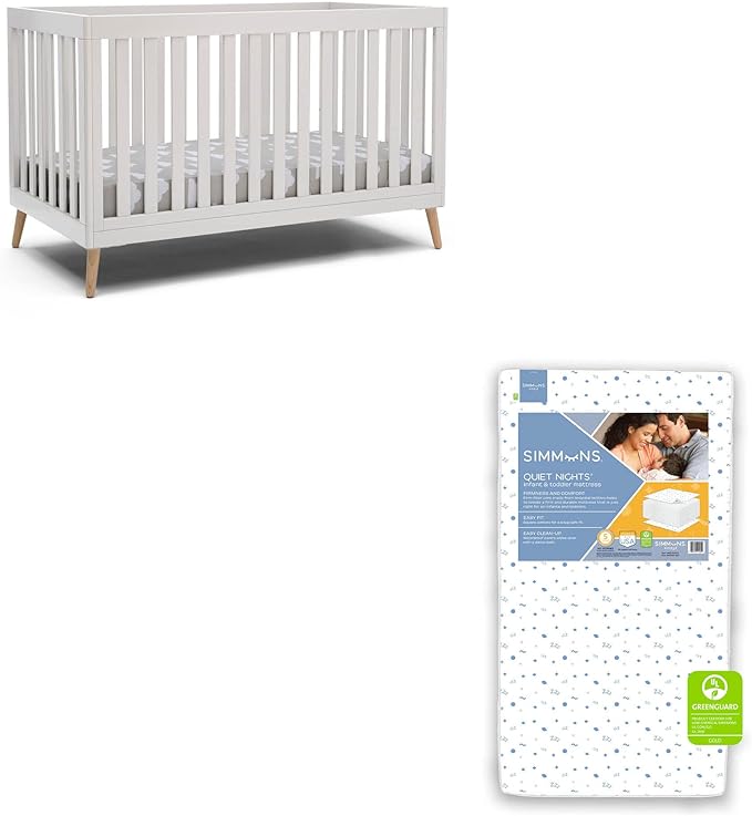 Delta Children Essex 4in1 Convertible Baby Crib, Bianca