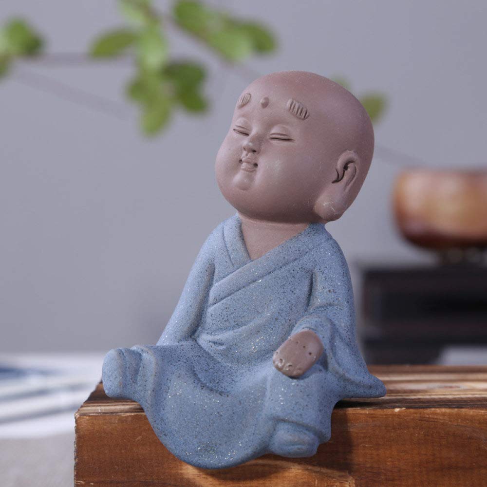 Statue de Bouddha bleu pour zenifier votre bureau et auto