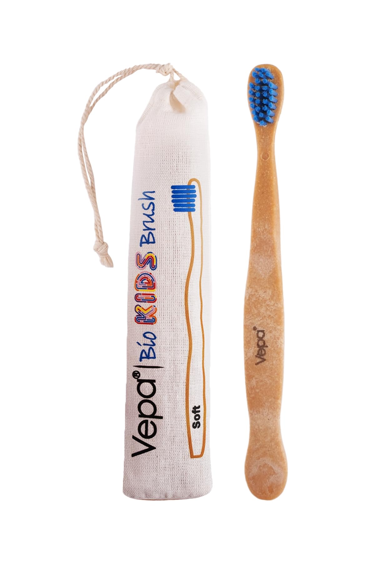 Vepa Elite Bio Ahşap Çocuk Diş Fırçası Bez Ambalaj