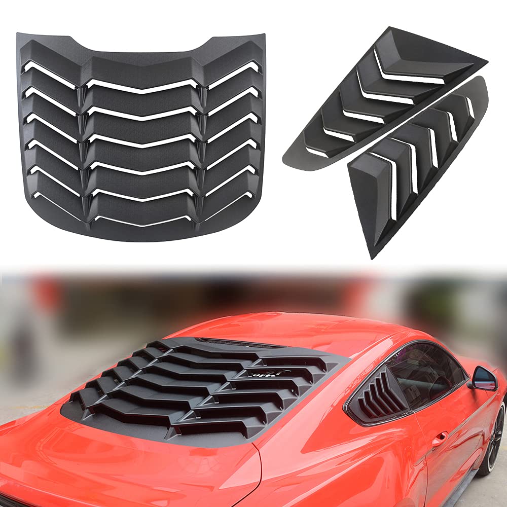 Buy Rear and Side Window Louvers Matte Black ABS Windshield Sun Shade