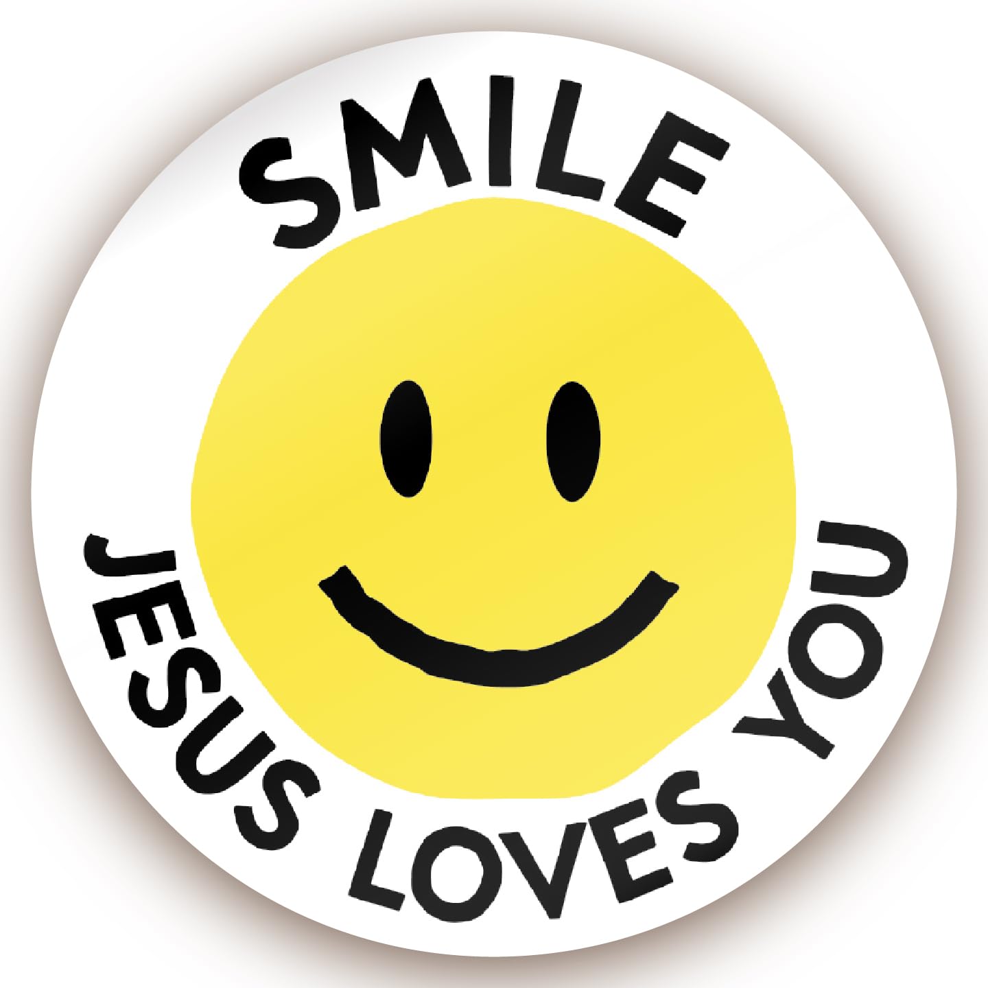 Stone Melon School Reward Stickers 144 Smile Jesus Loves You Stickers 30mm Round Awards Nursery Teachers Parents Children Kids Christian Church