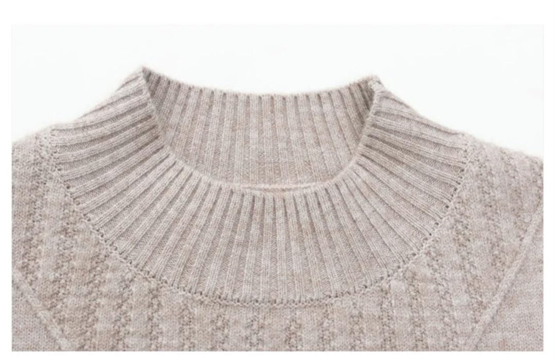 Maglione da donna a collo alto in lana ispessita