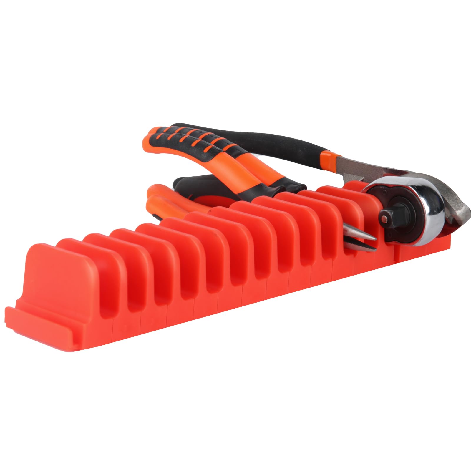 Set di 24 pinze magnetiche organizer per cassetta degli attrezzi e cassetto, supporti modulari per meccanici, tecnici, salvaspazio e ad accesso rapido, regalo per padre e fidanzato (rosso)