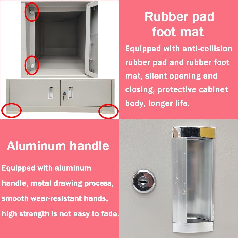 INTBUYING Mobile Phone Locker Box - 40 Door Steel Cell Phone Storage Cabinet with Locks and Keys for Office, School, Classroom, Factory