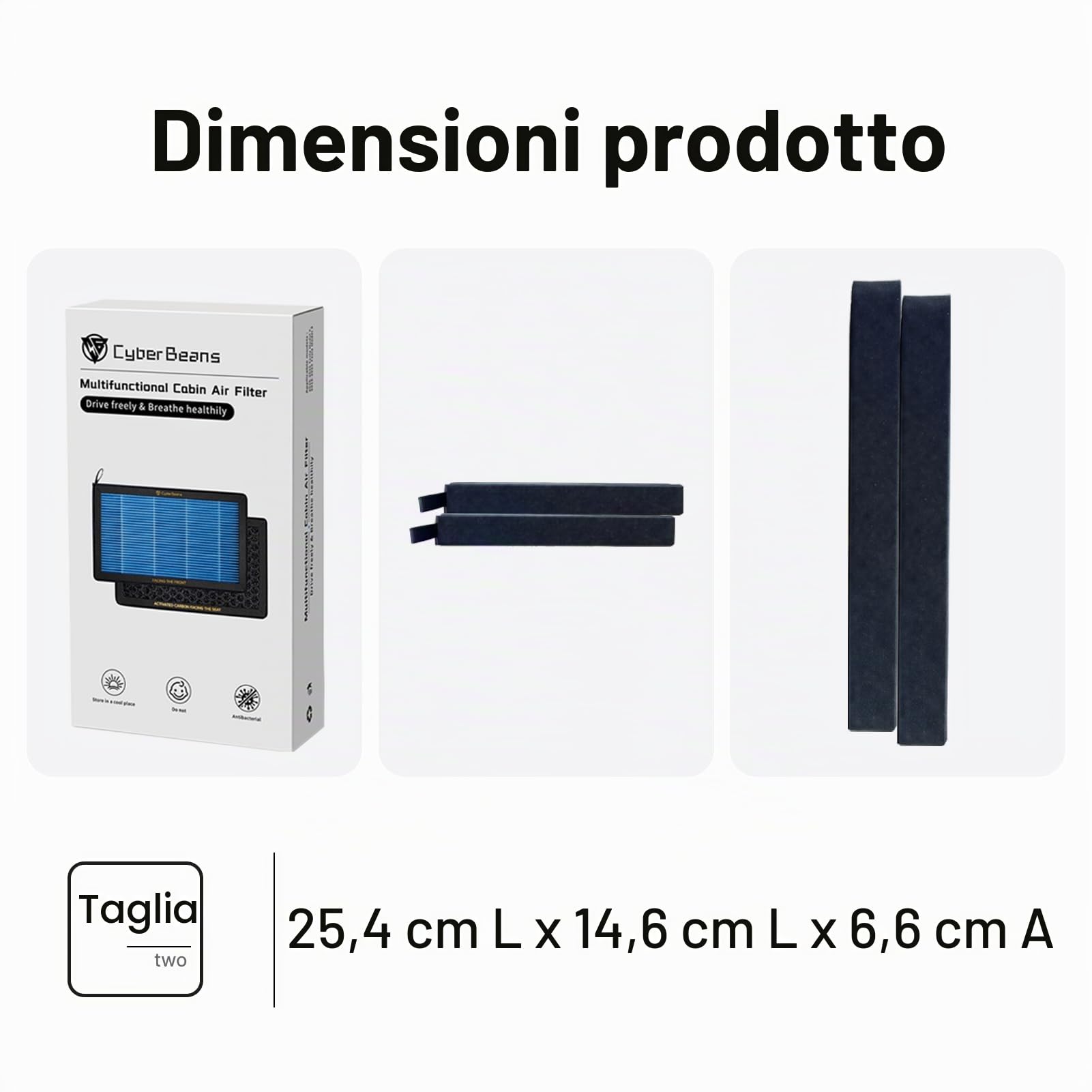 Filtro dell'aria condizionata di ricambio con carbone attivo per Tesla Model 3 Model Y HEPA filtro aria abitacolo accessori 2016-2024/2025/2026 versione aggiornata Juniper Highland