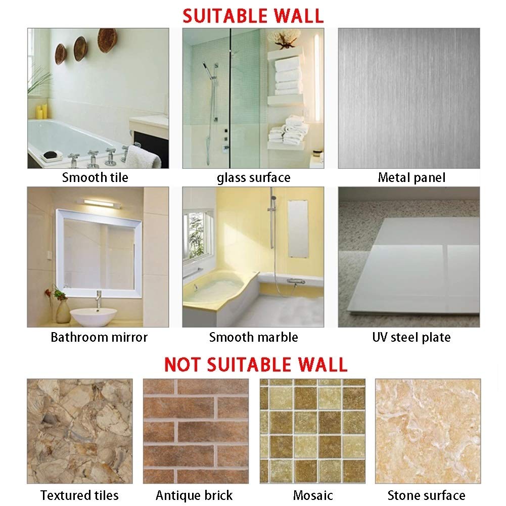 Soporte de la cabeza de la ducha de la succión del soporte de la pared del montaje de la pared ABS Ajustable Soporte de vacío extraíble Portátil Plata