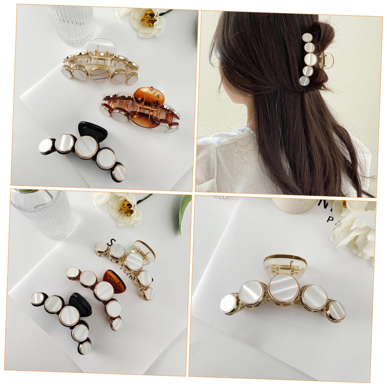 Healeved 9piezas De Pelo Para Mujeres Clip De Garra Elegante y Simple Aleatorios Para Peinados Casual y Modificaciones De Cabello