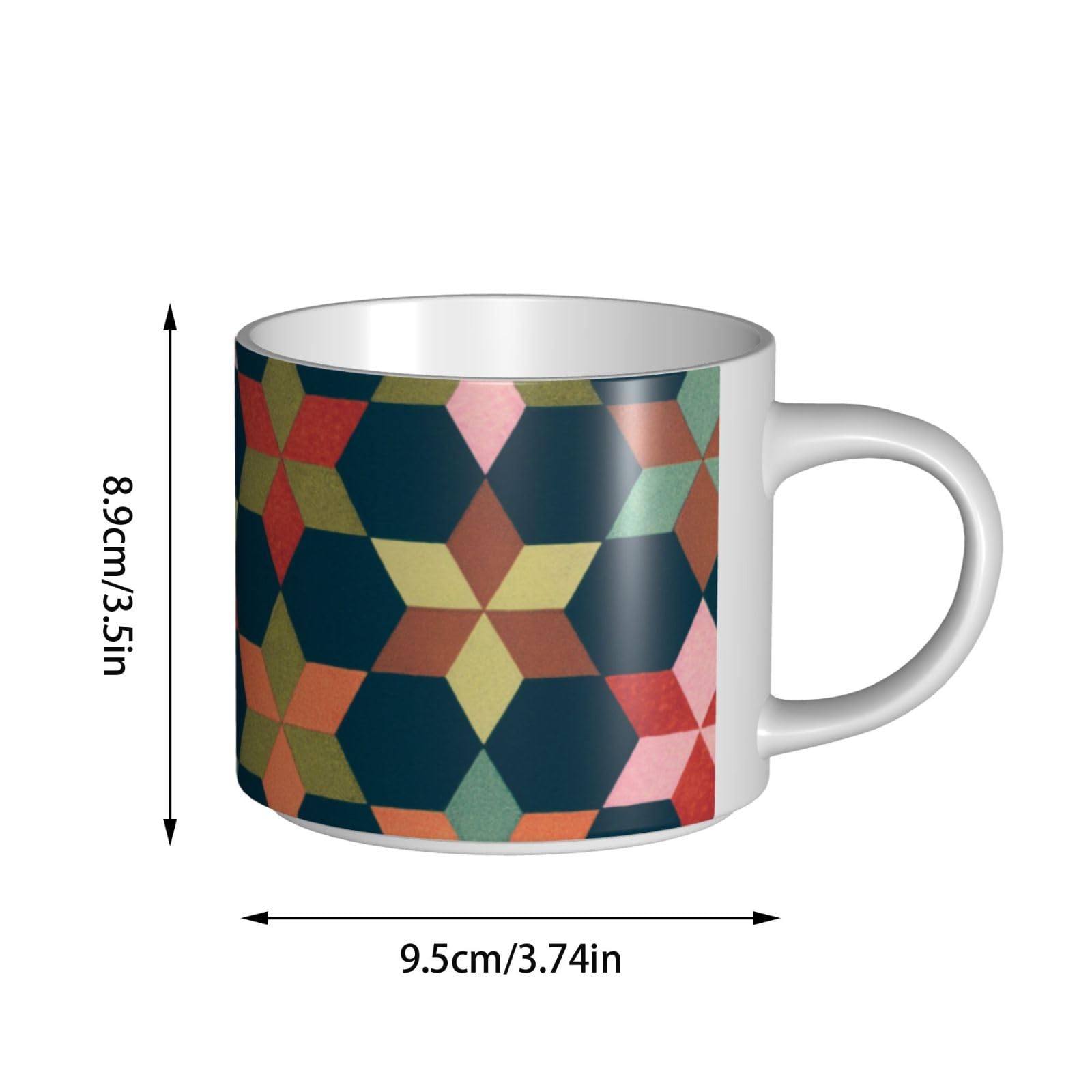 Geometriske Figurer Bedruckte Großraum-Keramik-Tassen Kaffeetasse