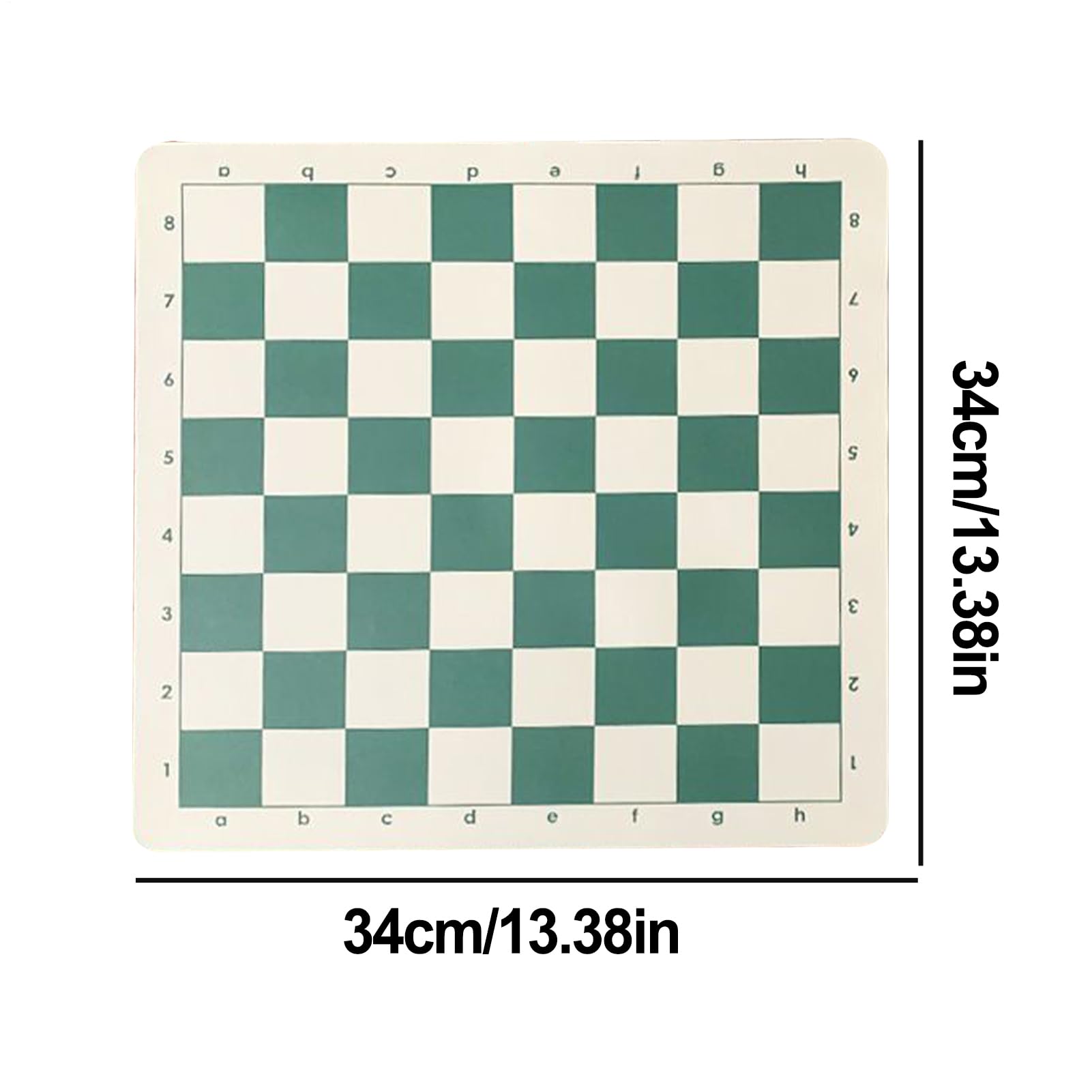 Generisch Tournament Chess Mat – składana deska do szachowania | 40 x 35 cm, zwijana płyta winylowa z lekką konstrukcją, przenośna deska do gry w podróż, na chessboard i warcaby