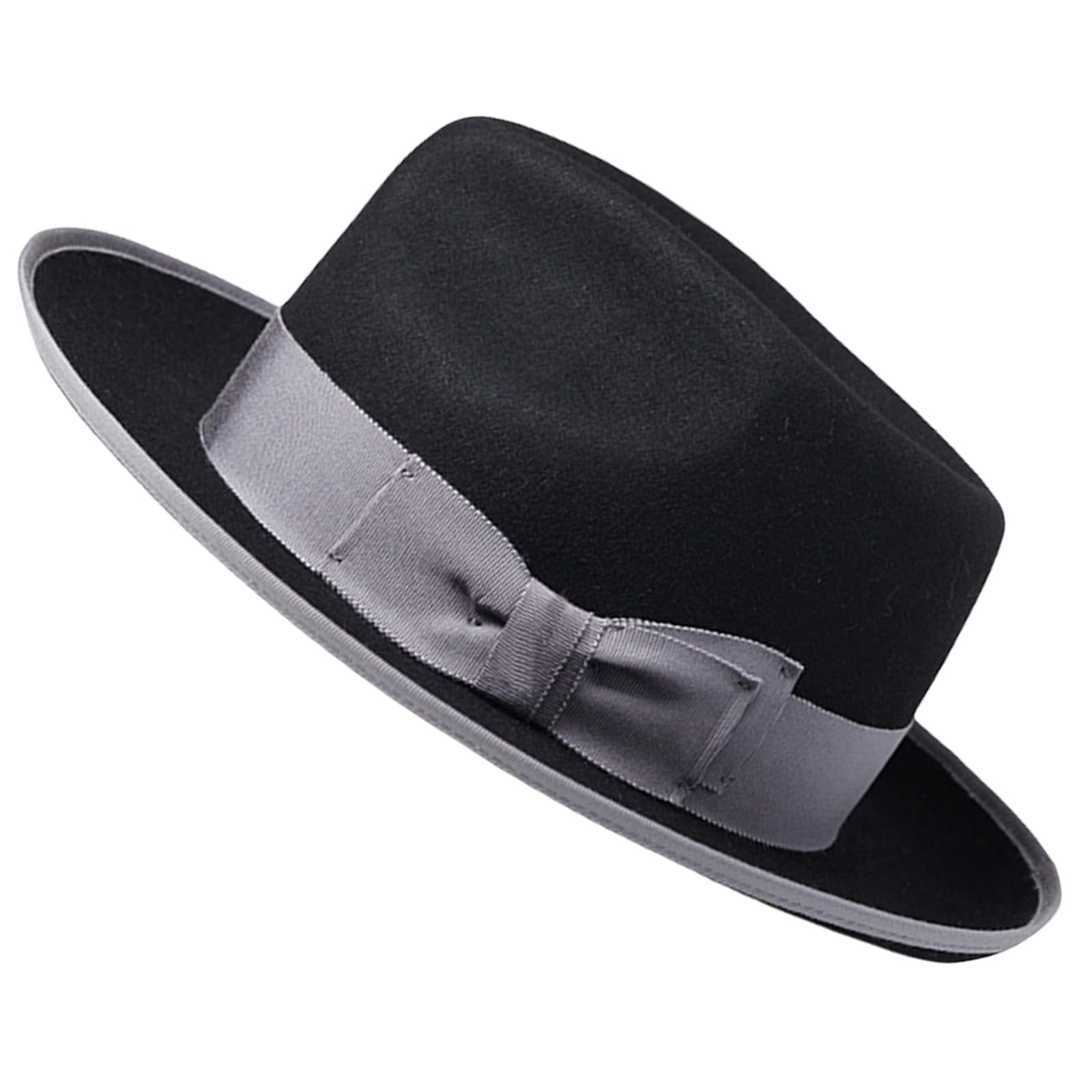 Cappello con fiocco e nastro, per autunno e inverno, regolabile, in lana, casual, accessorio alla moda per autunno e inverno