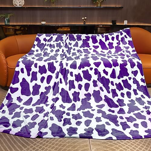 Image of GEULAY Queen Size Purple Fleece Blanket 90 inchx90 inch - Cozy Fuzzy Bed Throw for Women | Full Size Warm Lavender Blanket for Bedroom, Living Room Decor & Housewarming Gifts