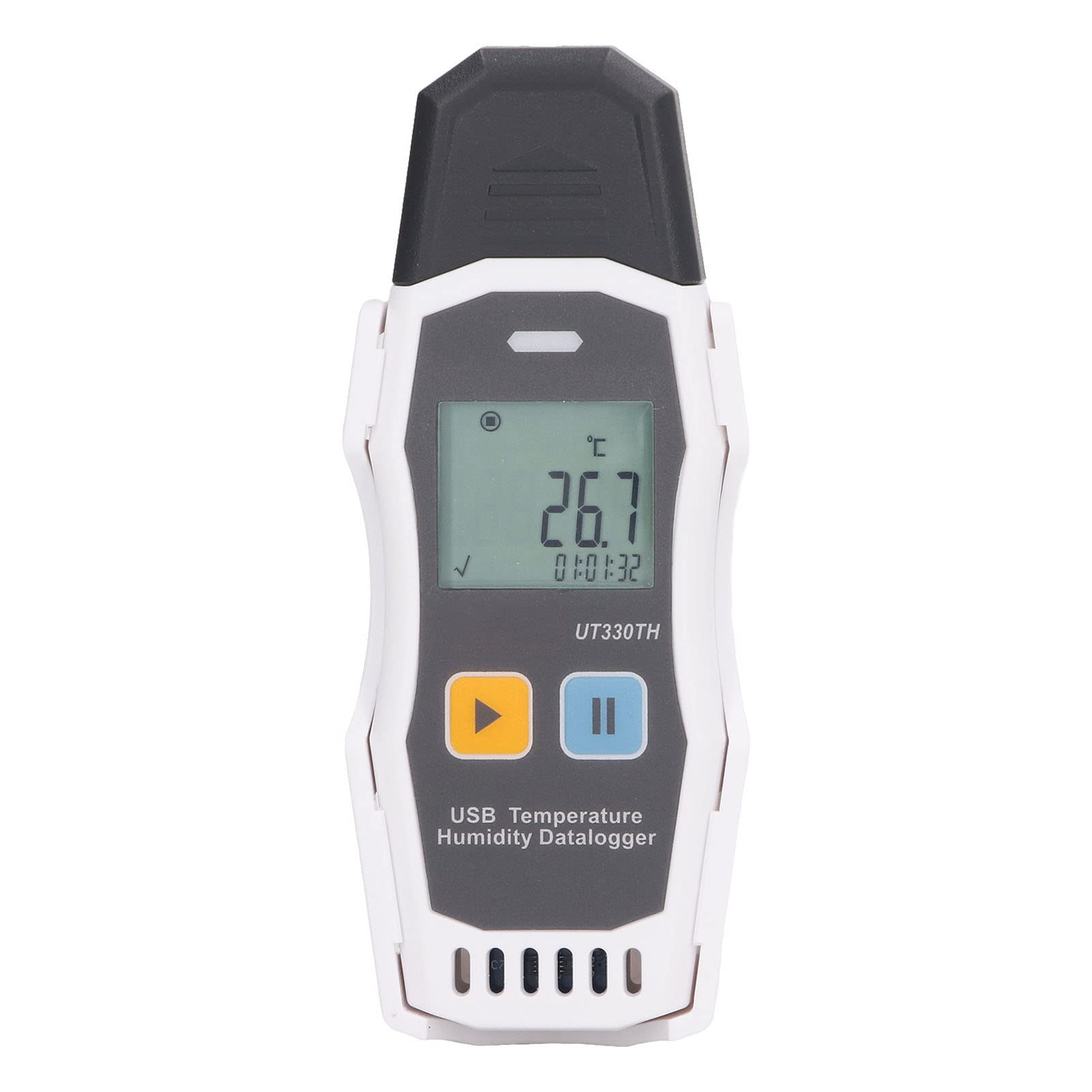 Changor Probador de Temperatura de Alta Precisión, Medidor de Humedad, Registrador de Datos para Laboratorios e Invernaderos, Diseño Impermeable ABS