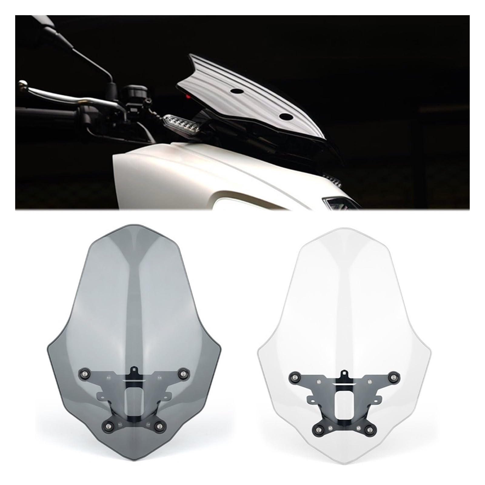 Parabrezza Moto Moto Parabrezza Anteriore Schermo Scudo Deflettore Guardia Accessori Per S&ym MMBCU 150 158 MMBCU150 MMBCU158
