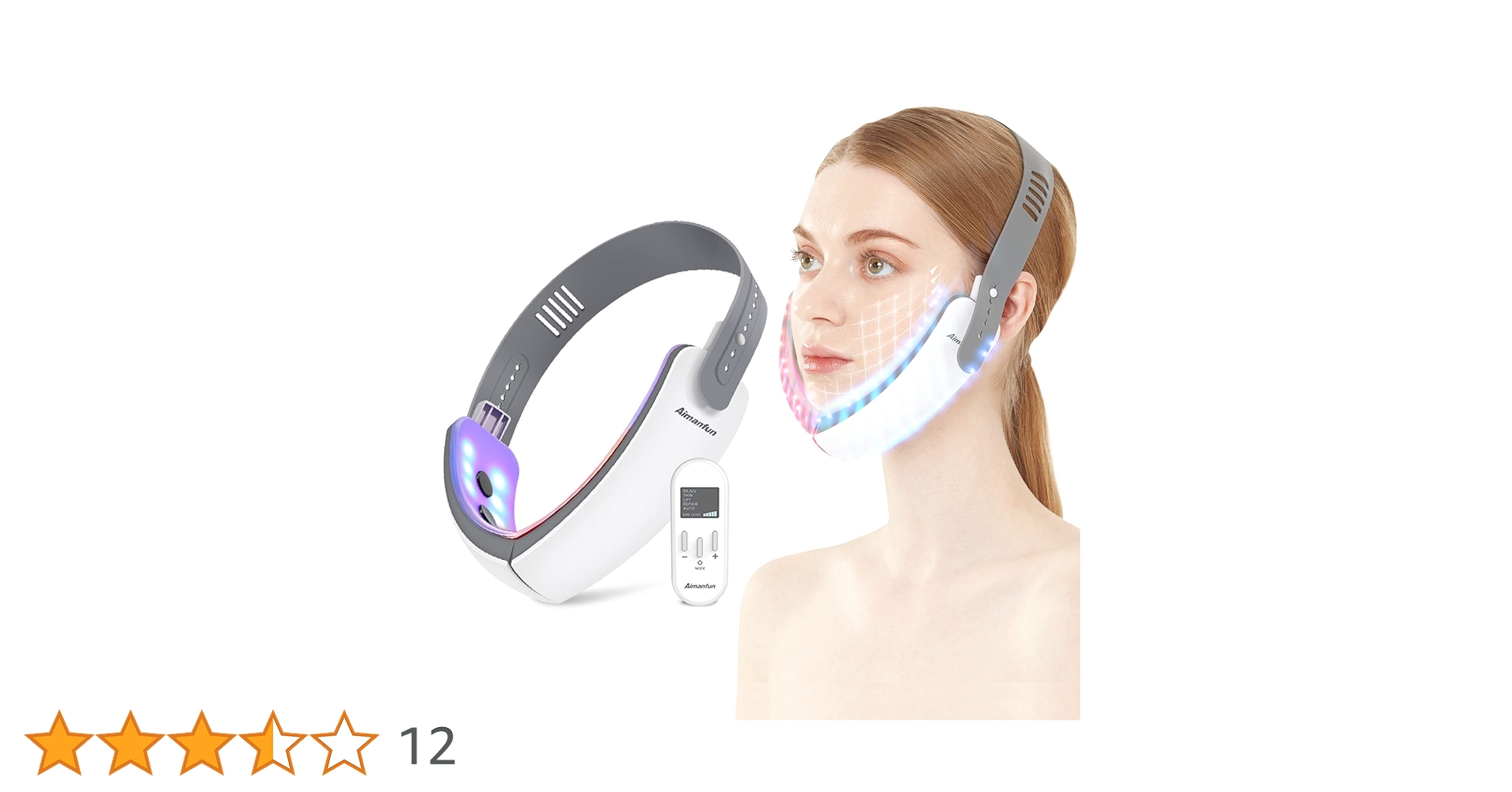 Amazon.co.jp: Aimanfun 美顔器 フェイスベルト EMS 顔 光エステ