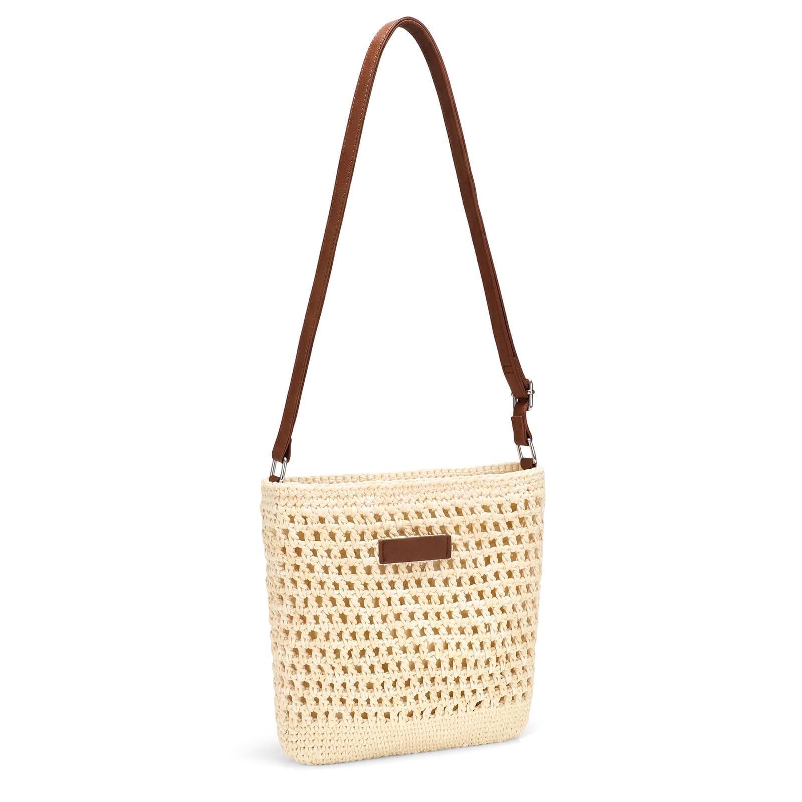 Straw Bag Beach Purse Summer Purses for Women Vacation Handbags Woven Crossbody Bags Straw Shoulder Bag