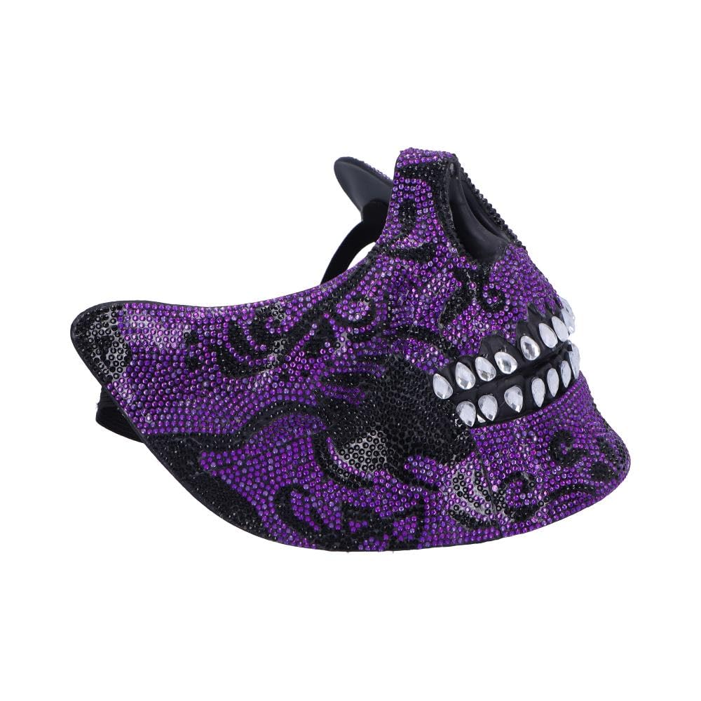 Nemesis Now Jewelled Skull Masquerade Mask, Intricate Skeleton Design with Rhinestones - Image 4