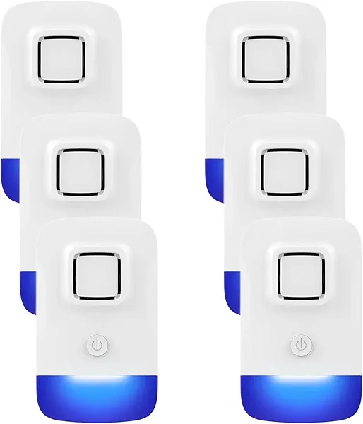 Ultrasonic Pest Control Repeller Plug in, Electronic ​Rodent Repellent​ for ​Indoor​ Home, ​Mosquito Repellent​, ​Cockroach Killer, ​Spider Repellent (6 Pack)