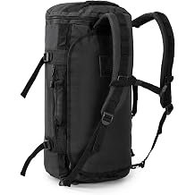 MIER Large Duffel Backpack Sports Gym Bag with Shoe Compartment Heavy Duty Waterproof Black 60L