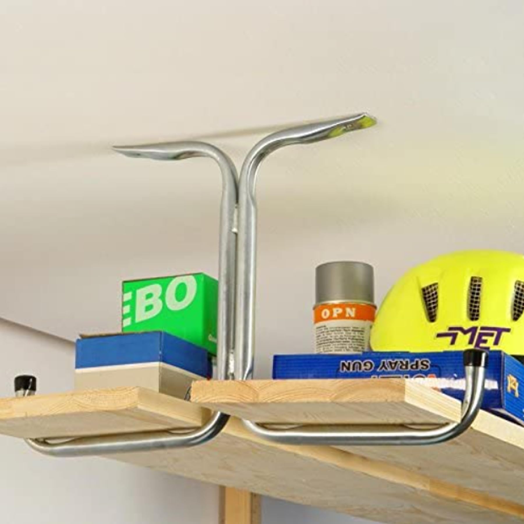 BRESKO 1-10 Stück Wandhaken Haken Gerätehaken Gerätehalter Universalhaken Garagenhaken Wandhalter Halterung Garagen Wand Geräte Träger Werkzeug (4, G 300x230x90 mm)