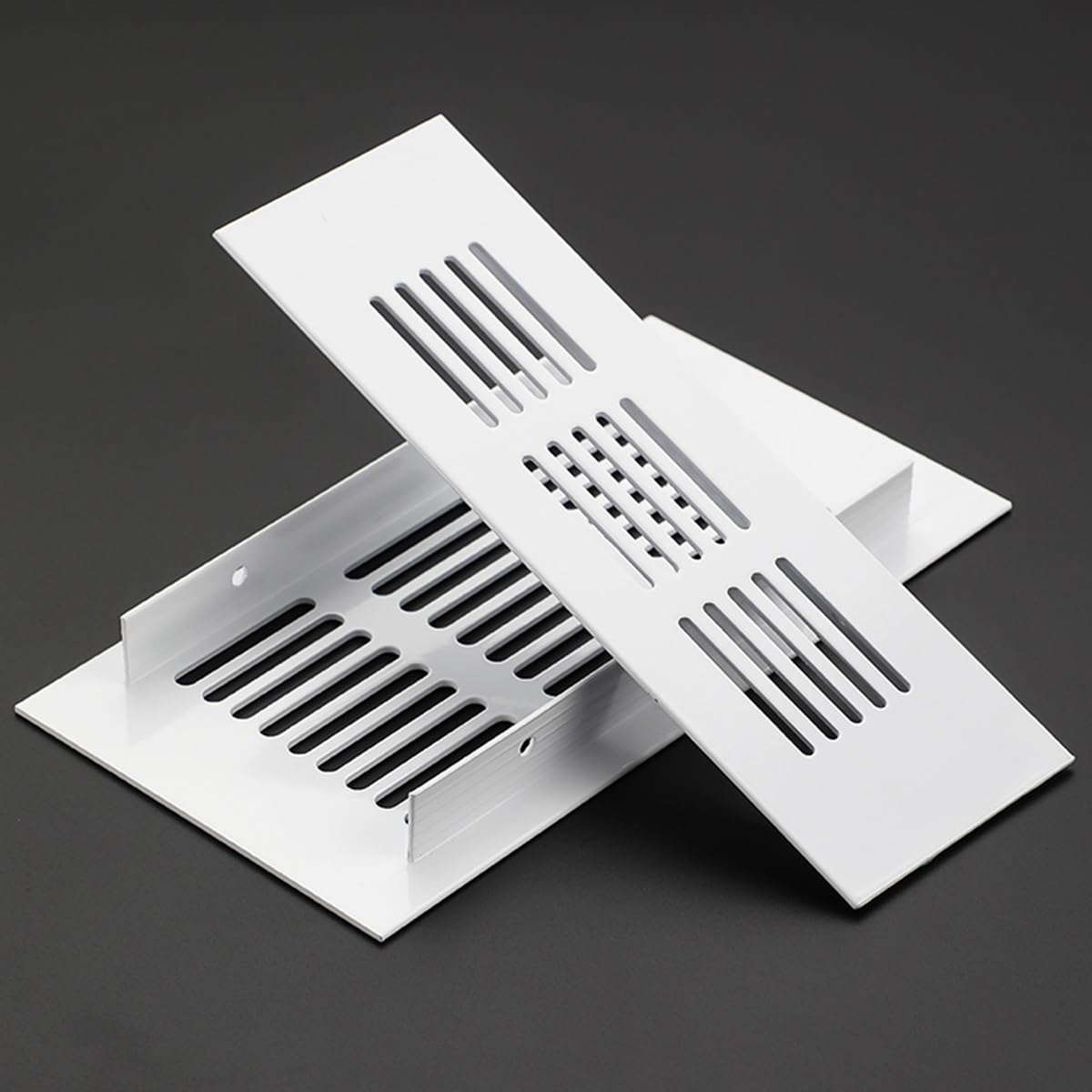 Grille d'aeration 150 mm en alliage d'aluminium blanc design MUZIT